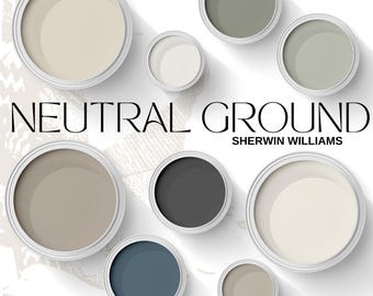 Neutral Ground Sherwin Williams Color Palette - Coordinating Colors for kitchens ~ living rooms ~ cabinets~ whole home palette.