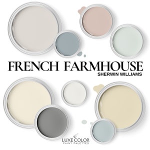 Sherwin Williams French Farmhouse Color Palette ~ French Country Paint Colors ~  Whole Home Palette.