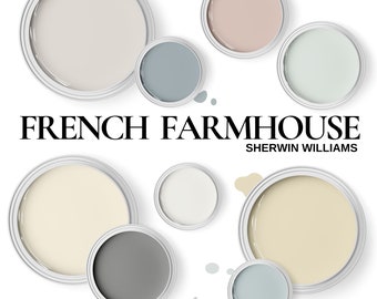 Sherwin Williams French Farmhouse Color Palette ~ French Country Paint Colors ~  Whole Home Palette
