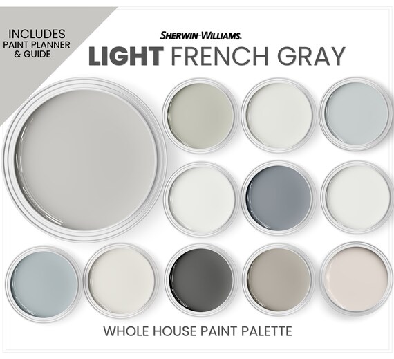 Light French Gray Color Palette. Top Sherwin Williams Gray Etsy