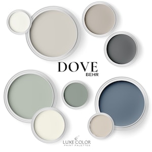 Behr Dove Color Palette ~  Paint Color Scheme For Whole House. Includes Behr English Channel, And Behr Frost.