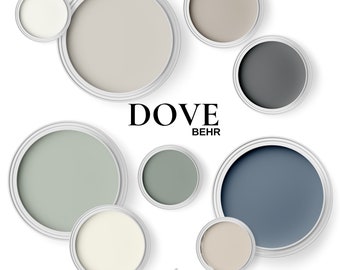 Behr Dove Color Palette ~  Paint Color Scheme For Whole House. Includes Behr English Channel, And Behr Frost.