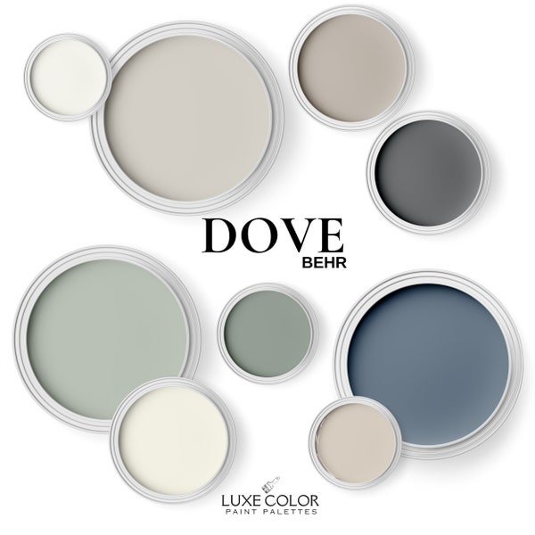 Behr Dove Color Palette ~  Paint Color Scheme For Whole House. Includes Behr English Channel, And Behr Frost.