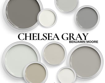 Benjamin Moore Chelsea Gray And Coordinating Colors ~ Color Palette For Cabinets, Living Room, Kitchen, And Whole House . (Digital Download)