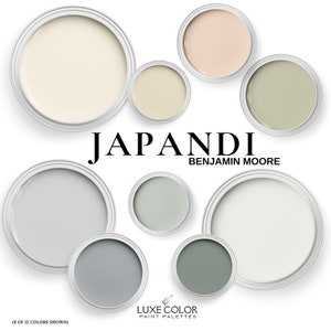 Japandi Benjamin Moore Paint Palette: Scandinavian Japanese Colors (Digital Download)