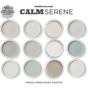 Calm Paint Colors Serene Calming Colors for Bathroom, Bedroom and Living  Room Beautiful Sherwin Williams Paints for Your Whole House 