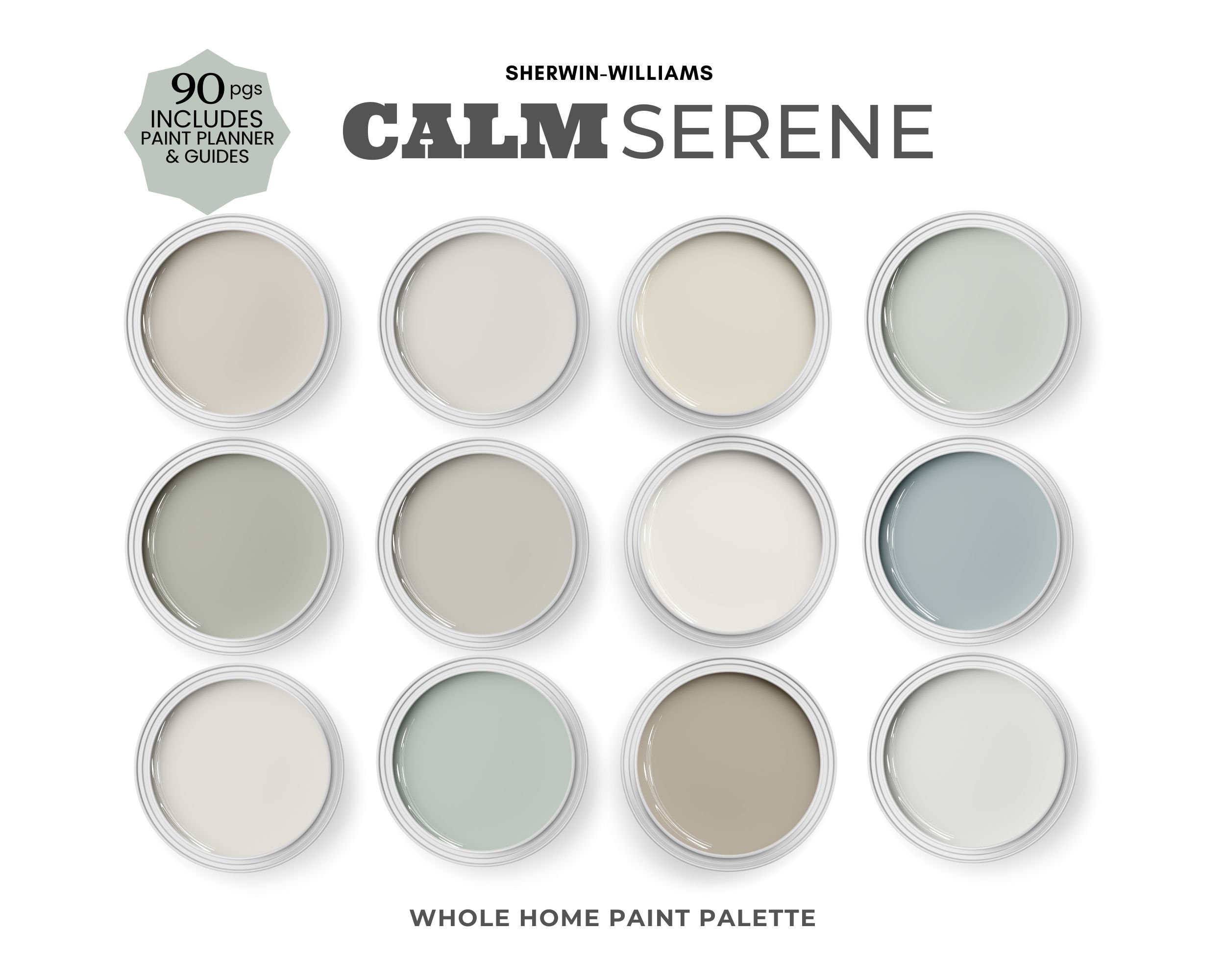 Calm Paint Colors Serene Calming Colors for Bathroom, Bedroom and Living  Room Beautiful Sherwin Williams Paints for Your Whole House 