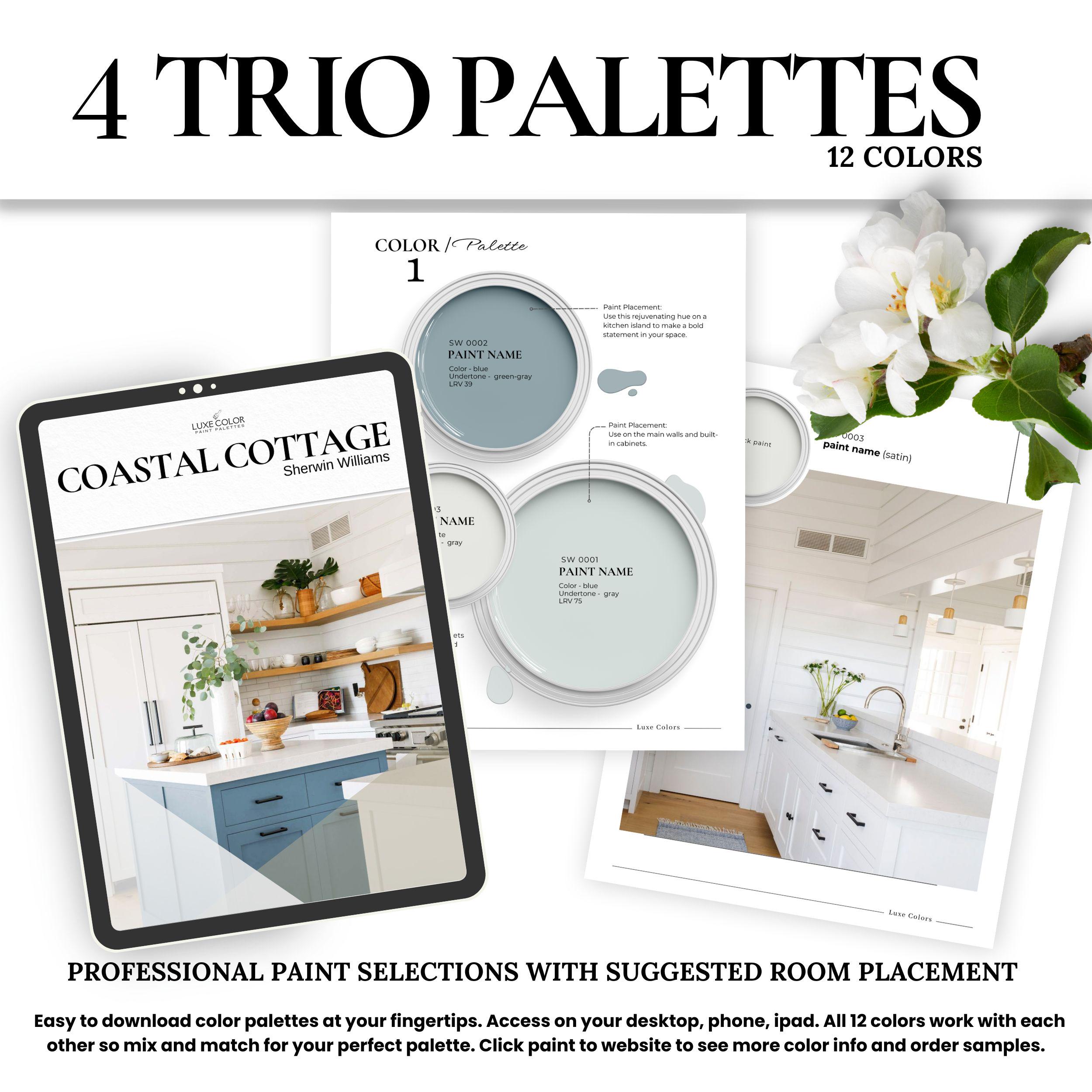 Sherwin Williams Coastal Cottage Paint Palette Guide | Beach House ...