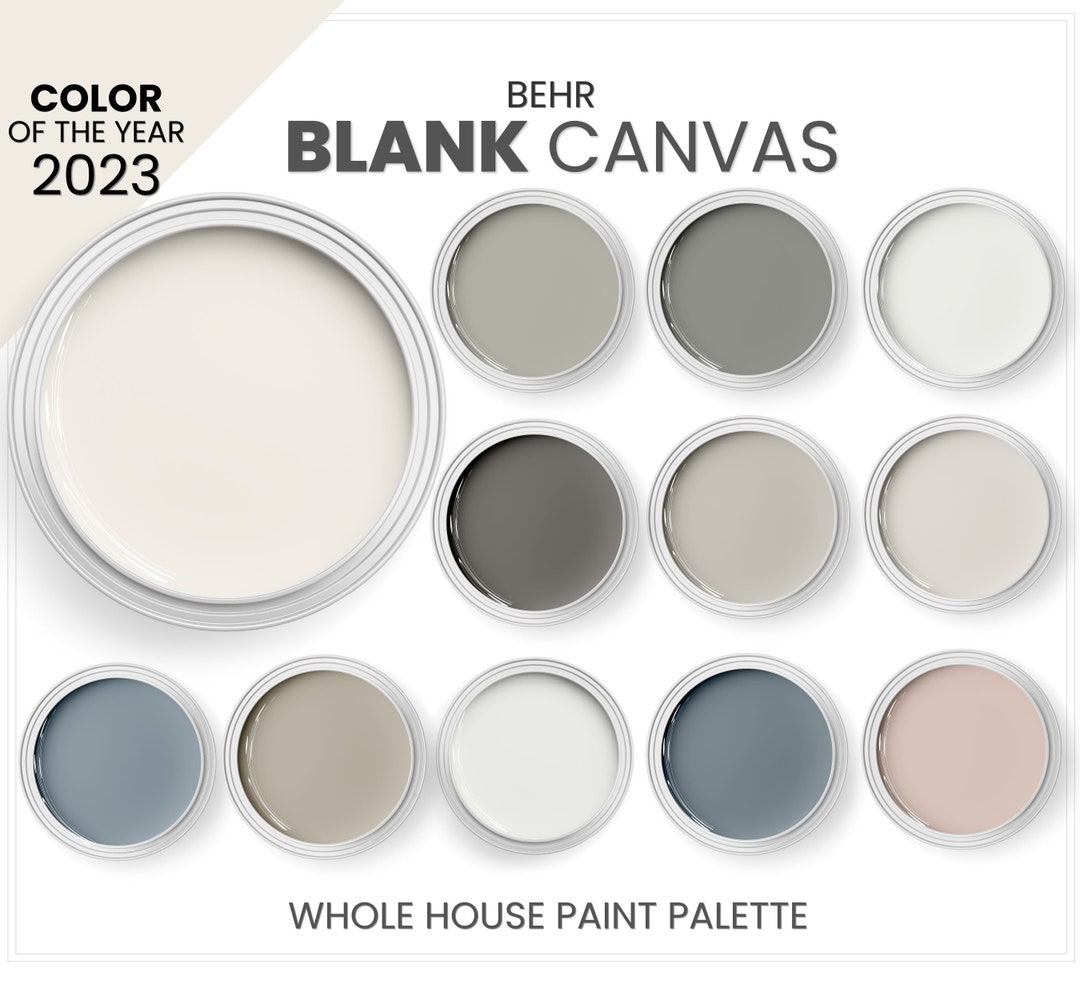 Blank Canvas Behr Color of the Year 2023 and Coordinating Etsy