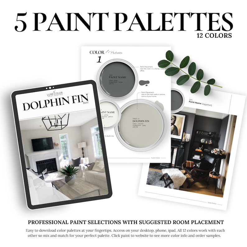 Behr Dolphin Fin Color Palette | Neutral Gray Paint Scheme | Modern ...