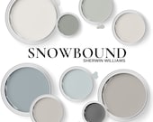 Sherwin Williams Snowbound Coordinating Colors Palette | Neutral White Paint Guide For Interiors | Modern Farmhouse Colors Inspiration