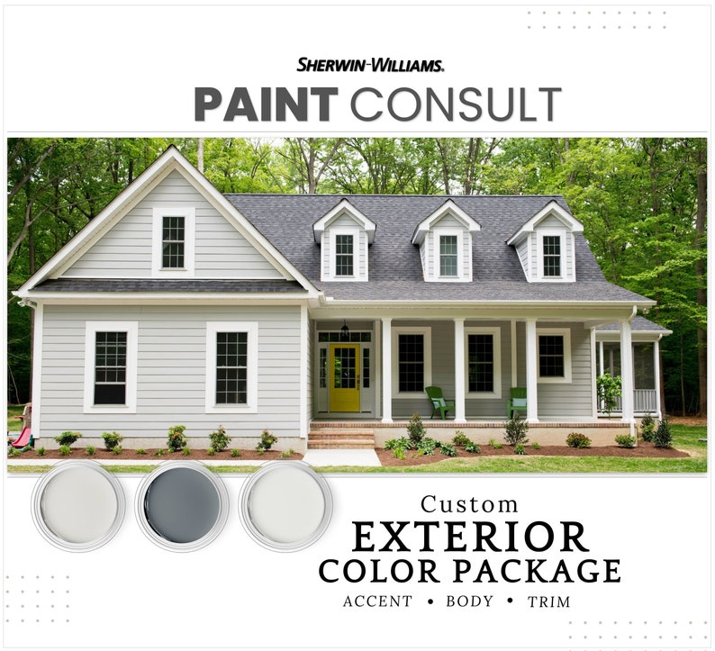 Custom Sherwin Williams Exterior Paint Color Combinations Get Etsy