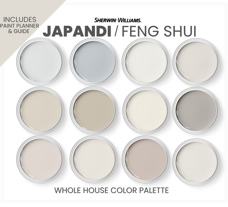 Japandi Paint Colors and Feng Shui Colors for Bedroom and Etsy Australia