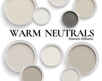 Couleurs de peinture chaudes et neutres Sherwin Williams ~ Couleurs de peinture beiges chaudes pour le salon ~ chambres à coucher ~ cuisines.