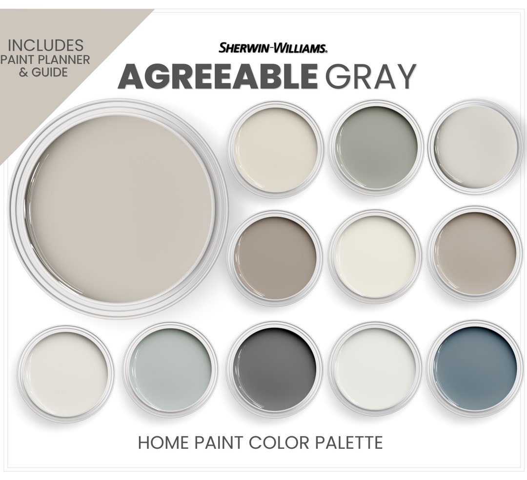 Sherwin Williams Agreeable Gray Coordinating Colors Accent Etsy