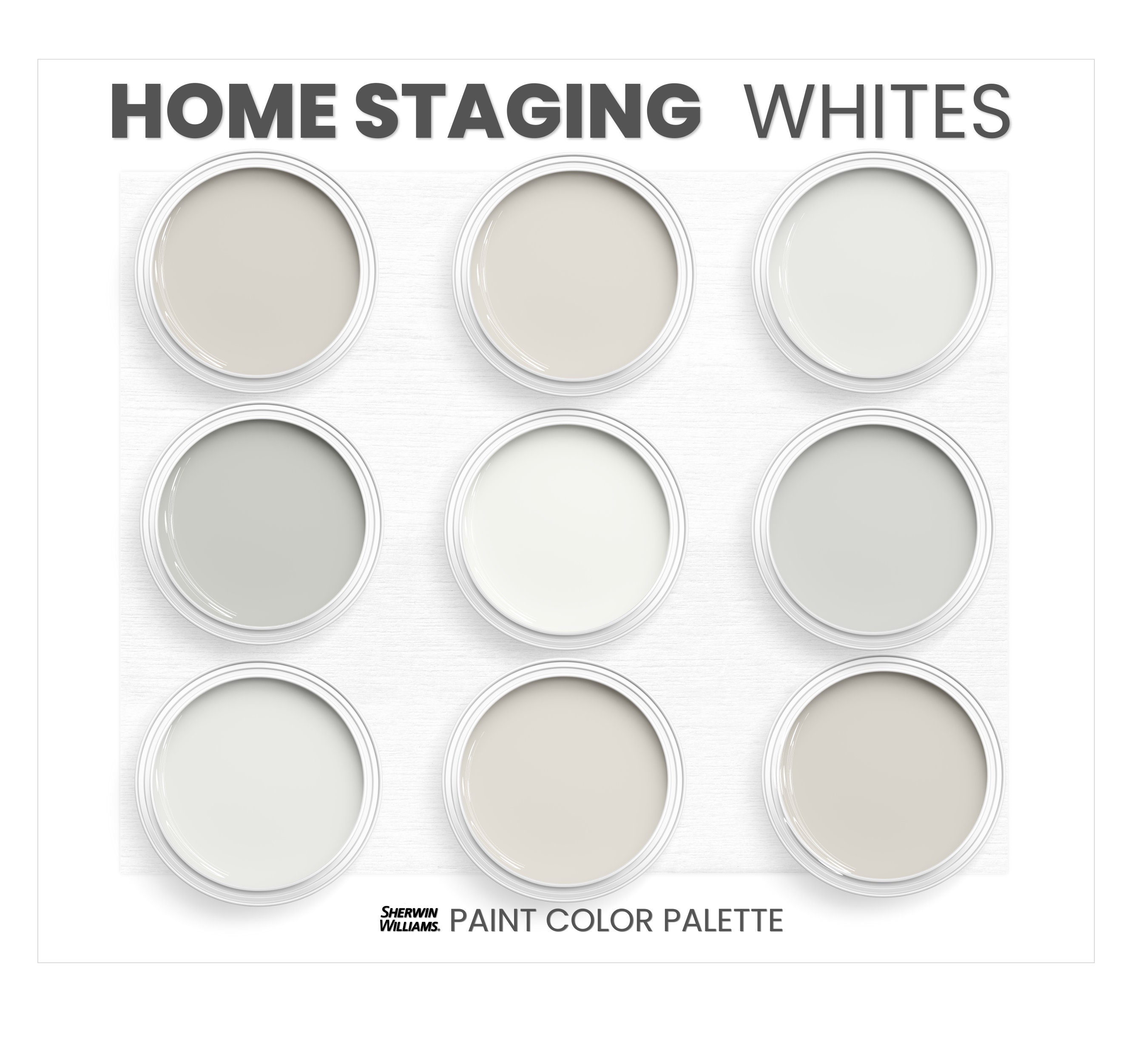Home Staging Paint Colors 2022 From Sherwin Williams. White Etsy Canada