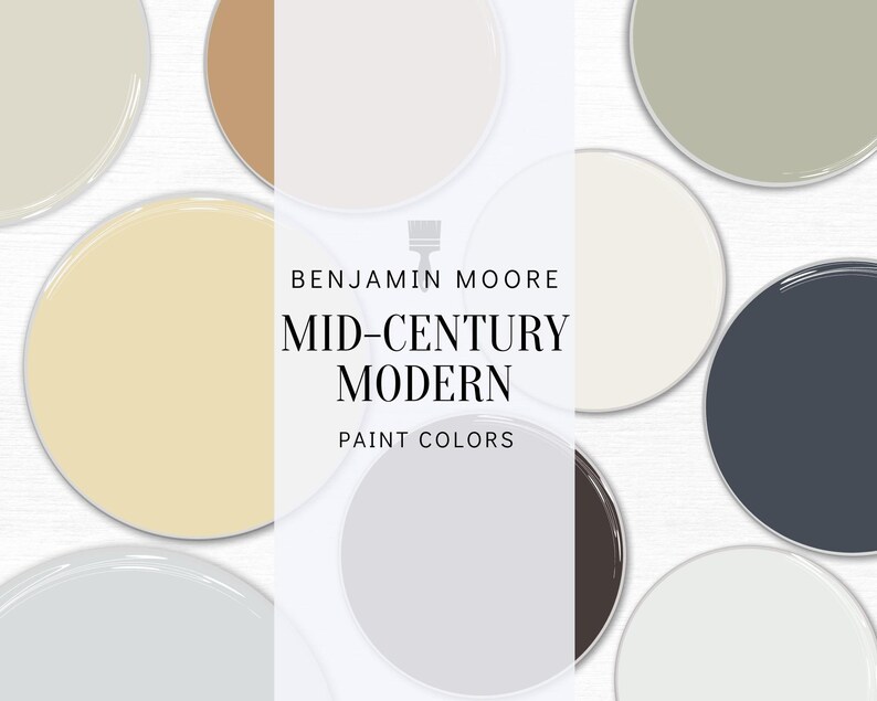 Mid Century Modern Paint Colors Benjamin Moore. Includes Mid Etsy
