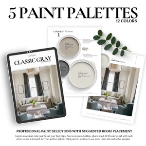 Benjamin Moore Classic Gray Palette ~ Complementary Colors for Living Room, Cabinets, and Whole House. image 3