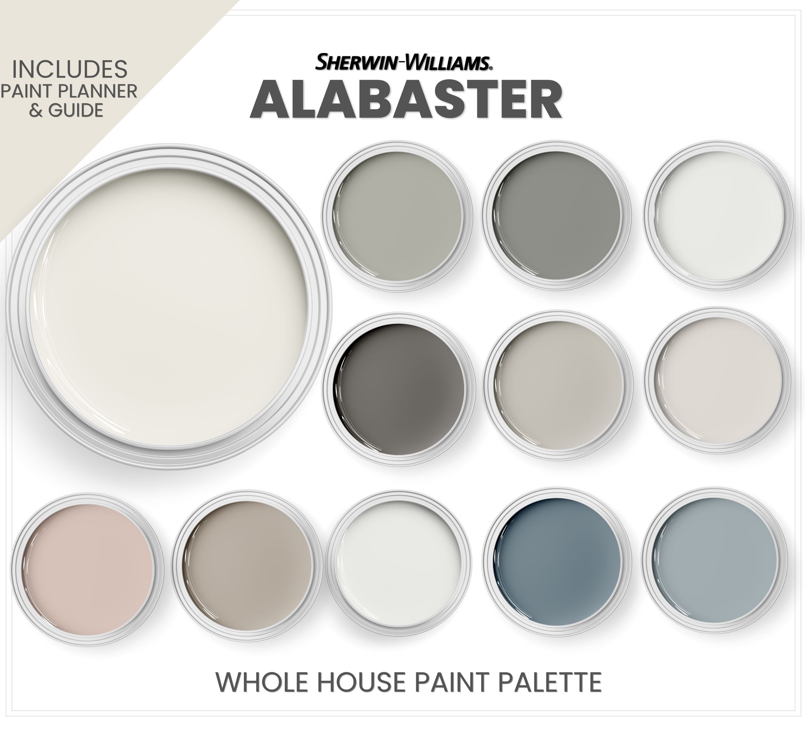 Sherwin Williams Alabaster White Paint Color Scheme Etsy Israel