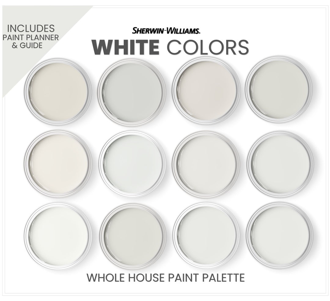 Sherwin William White Paint Colors Best White Colors for Etsy