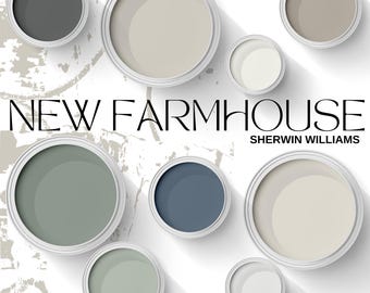 New Modern Farmhouse Paint Palette ~ Sherwin Williams ~ Neutral Color Scheme PDF ~ Interior Design Color Guide ~ Digital Download 2026