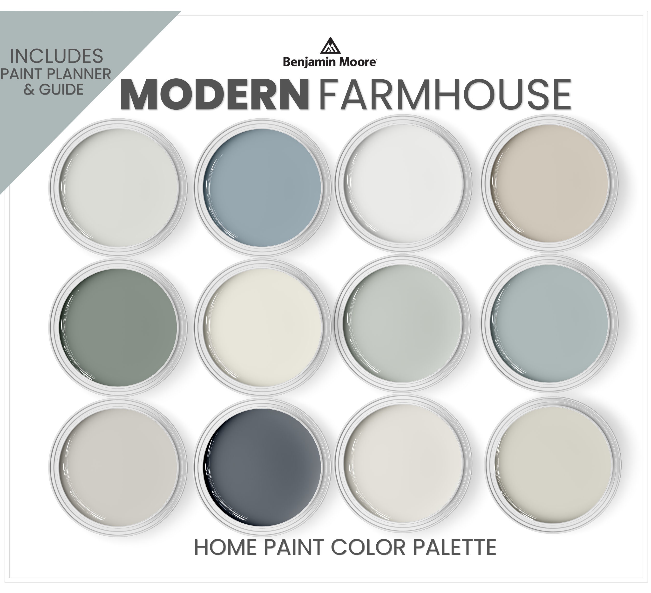 Benjamin Moore Modern Farmhouse Color Palette Includes 
