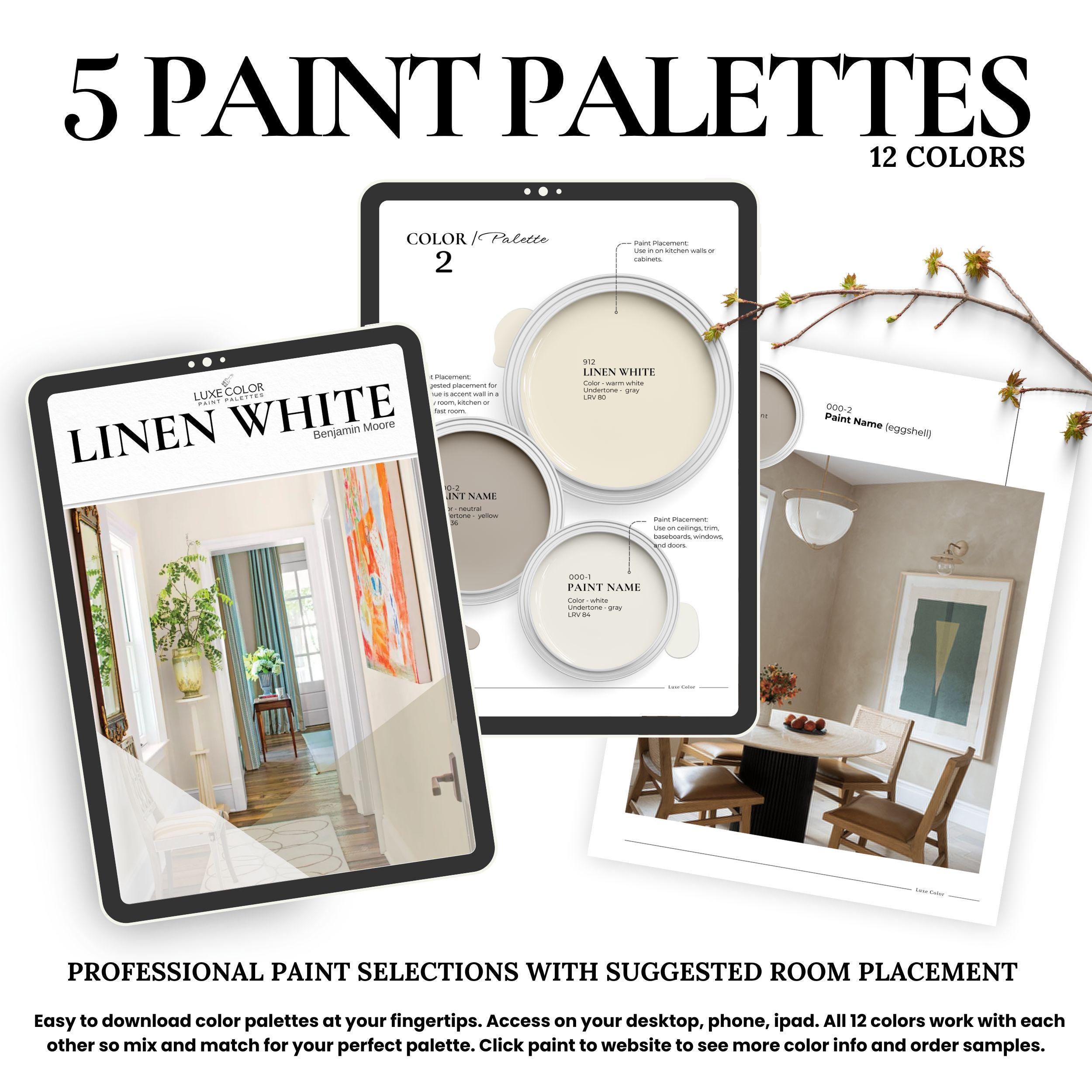 Linen White Benjamin Moore Color Scheme ~ Color Palette for Whole Home ...