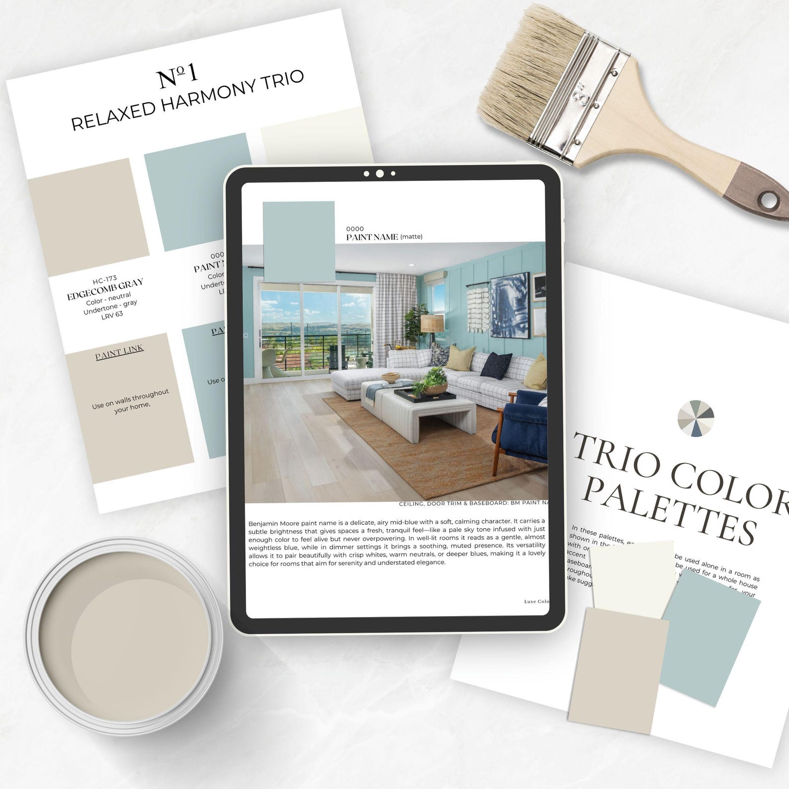 Benjamin Moore Edgecomb Gray Paint Palette | Coordinating Colors ...