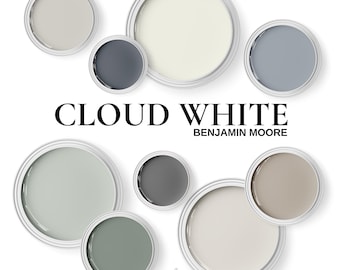 Benjamin Moore Cloud White Color Palette: Whole House Interior & Exterior (Digital Download)