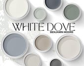 Benjamin Moore White Dove Paint Palette | Coordinating Colors | Whole House Neutral Color Scheme | Interior Design Paint Guide