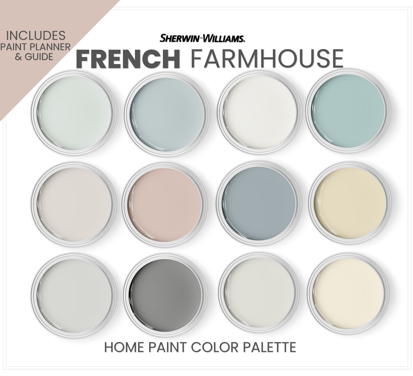French Farmhouse Color Palette French Country Paint Colors Etsy