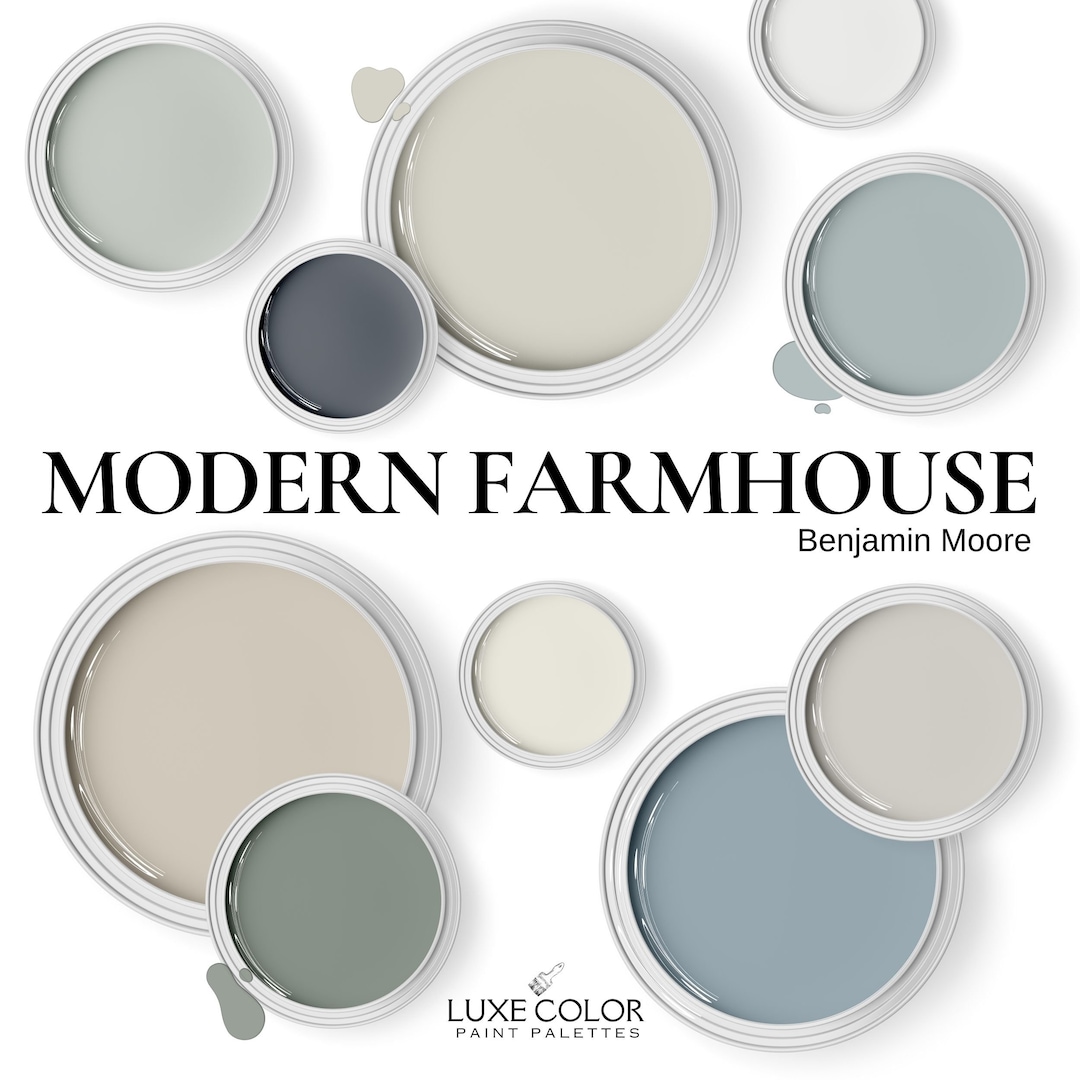 Benjamin Moore Modern Farmhouse Paint Palette Guide | Neutral Paint ...