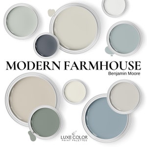 Benjamin Moore Moderner Bauernhaus-Farbpalettenführer | Neutrale Lackfarben für Wohnkultur, Innenarchitektur & Wandinspiration | PDF-Datei