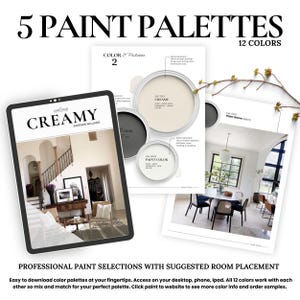 Sherwin Williams Creamy Color Palette | Warm White Paint Colors ...