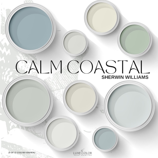 Sherwin Williams Calm Coastal Paint Palette Guide | Soft Beach House & Coastal Farmhouse Color Schemes for Home Décor Inspiration