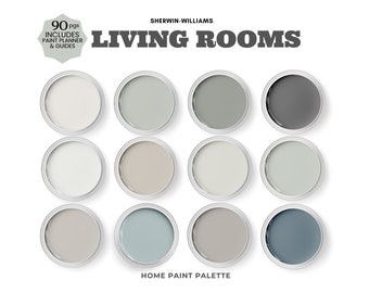 Living Room Paint Colors Sherwin Williams 2023 ~ Color Palette Includes Warm and Cozy Colors plus Cool Colors