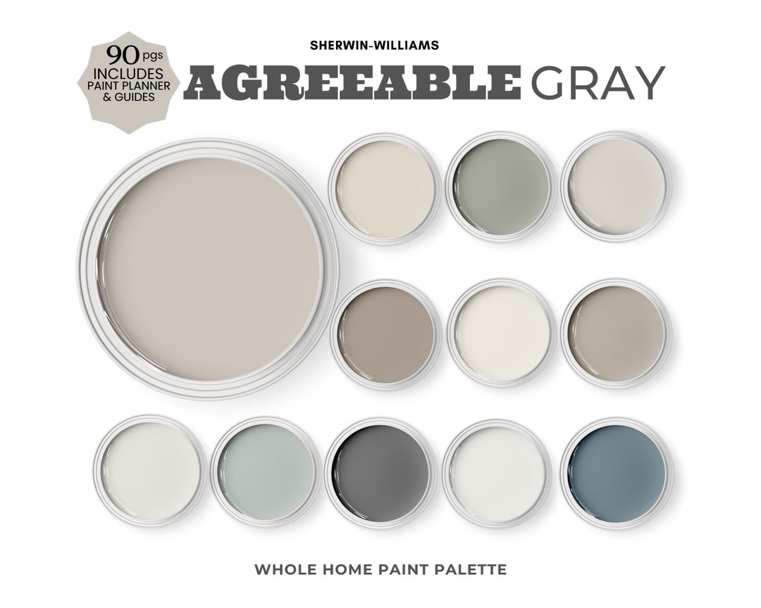 Sherwin Williams Agreeable Gray Coordinating Colors Accent Etsy Canada