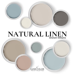 Sherwin Williams Natural Linen Color Palette | Warm Neutral Paint Colors | Farmhouse, Coastal & Modern Home Decor Inspiration
