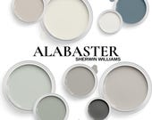 SW Alabaster Paint Palette. Color Scheme for your whole home.