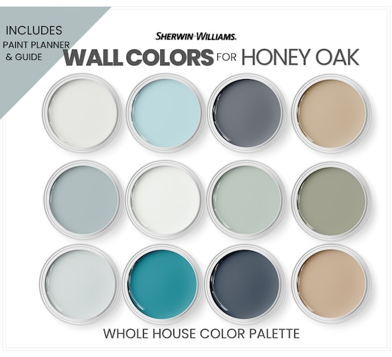 Honey Oak Color Palette Sherwin Williams Paint Colors That Etsy Singapore