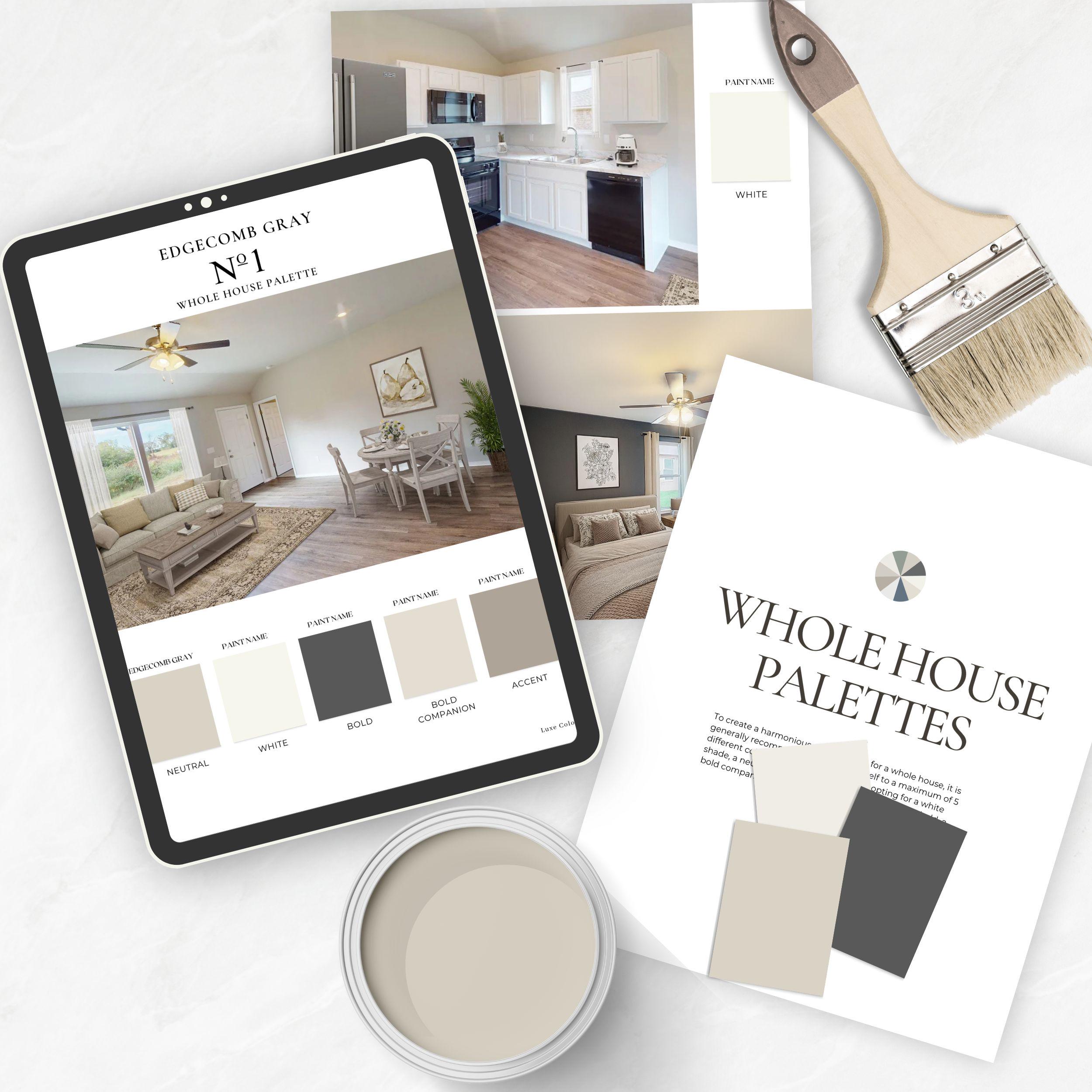 Benjamin Moore Edgecomb Gray Paint Palette | Coordinating Colors ...