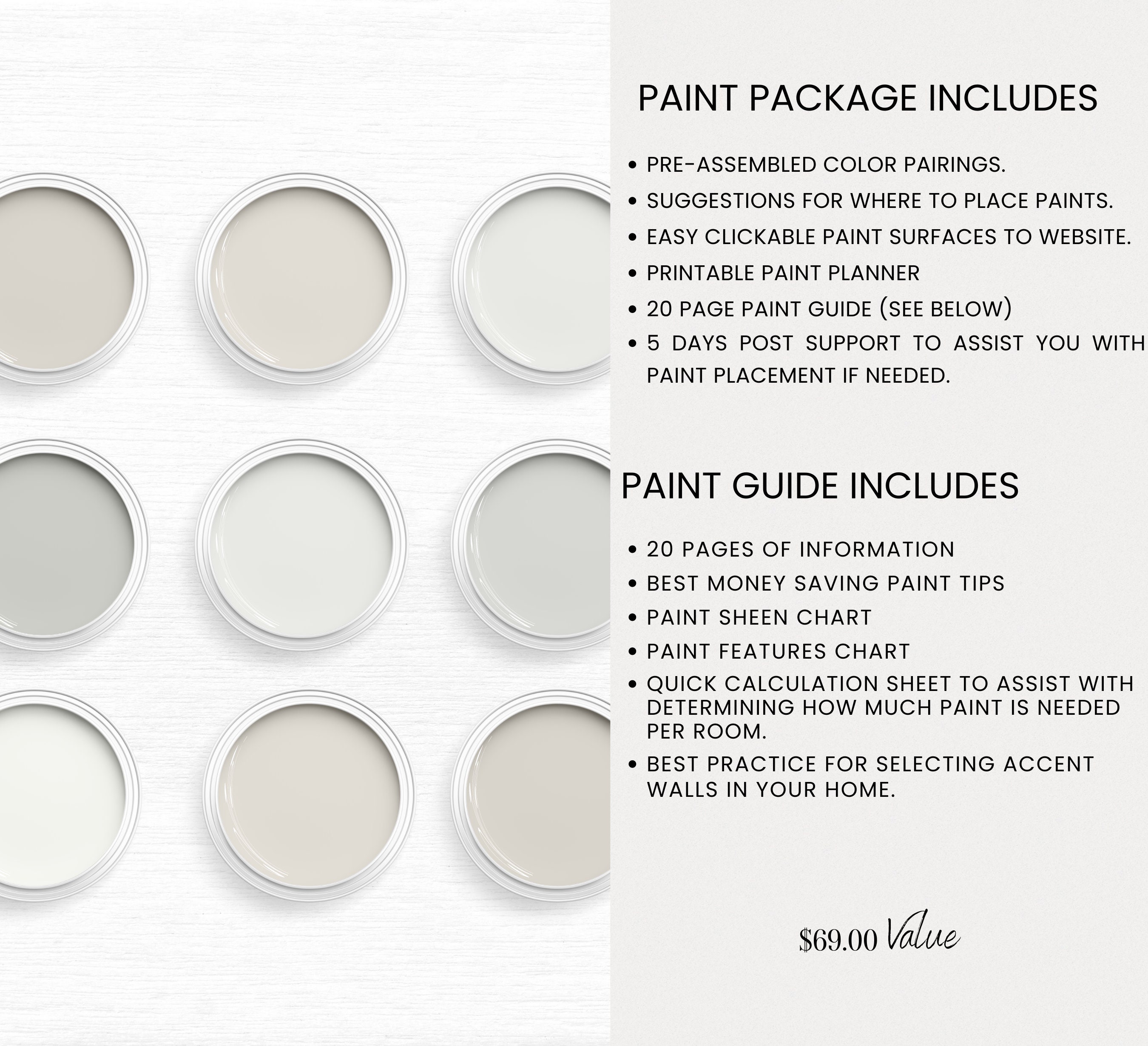 Home Staging Paint Colors 2022 From Sherwin Williams. White Etsy Canada