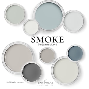 Benjamin Moore Smoke Color Palette: Whole House Paint Colors (Digital Download)