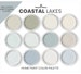 Calm Coastal Lakes Color Scheme from Benjamin Moore. Includes Popular Paints Morning Dew, and Color of the Year October Mist. 