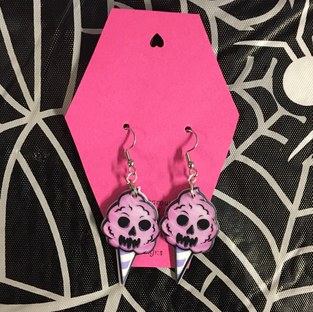 Funky Skeleton Skull Necklace - 25mm Charm, 18\" Silver Plated Chain, Goth & Retro Style