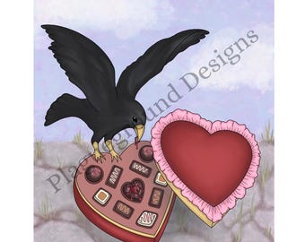 Carrion - DIGITAL DOWNLOAD of Original Art Print | Creepy Cute Pastel Goth