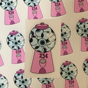 Sticker - Eyeball Gumball Machine | Spooky Cute Creepy Pastel Goth Funky Alt Weird Stickers