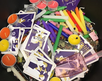 Witchy Lucky Dip! - Mystery Scoop of Spiritual Items - Choose Size | crystals candles stickers surprise gift