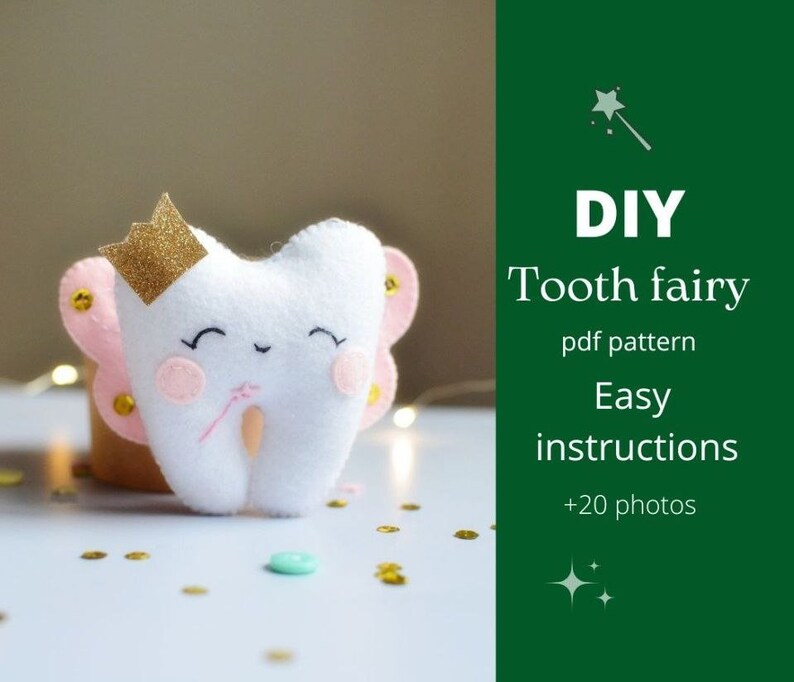 Tooth Fairy PDF Pattern and Printable Tooth Fairy Certificate Etsy