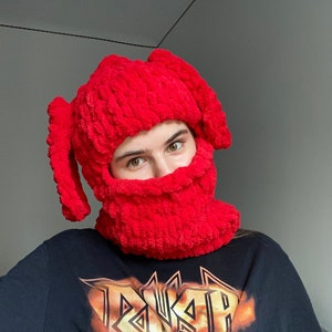 Handmade Plush Fluffy Knitted Balaclava Ski Mask Bunny Rabbit Teddy Bear Dog Style TikTok Pinterest Streetwear Japanese Brand